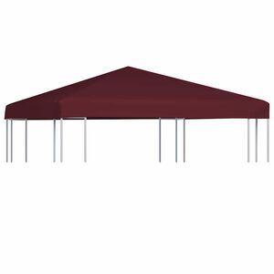 vidaXL Toile sup&eacute;rieure de gazebo 310 g/m&sup2; 3x3 m Bordeaux
