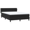 vidaXL Sommier &agrave; lattes de lit avec matelas noir 160x210 cm velours