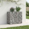 vidaXL Lit sur&eacute;lev&eacute; gabion Argent&eacute; 90 x 50 x 80 cm Acier galvanis&eacute;