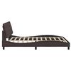 vidaXL Cadre de lit sans matelas marron fonc&eacute; 160x200 cm tissu