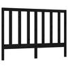 vidaXL T&ecirc;te de lit Noir 146x4x100 cm Bois massif de pin