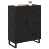 vidaXL Buffet Ch&ecirc;ne noir 69,5 x 34 x 90 cm Bois d'ing&eacute;nierie et fer