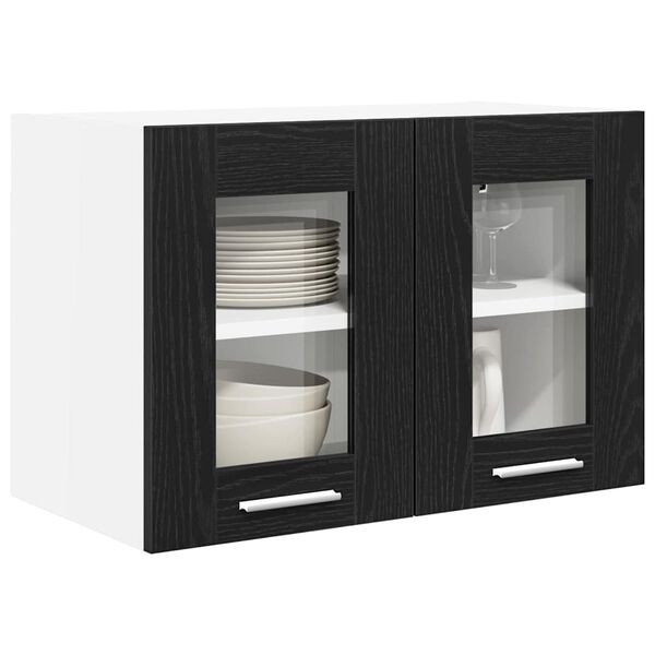 vidaXL Armoire suspendue Ch&ecirc;ne noir 60 x 31 x 40 cm Bois d'ing&eacute;nierie