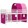 vidaXL Lit mezzanine enfants avec tunnel sans matelas rose 90x200 cm