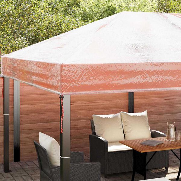 vidaXL Remplacement de housse de gazebo Transparent 400 x 300 x 32 cm