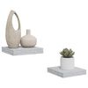vidaXL &Eacute;tag&egrave;res murales flottantes 2 pcs gris b&eacute;ton 23x23,5x3,8 cm MDF