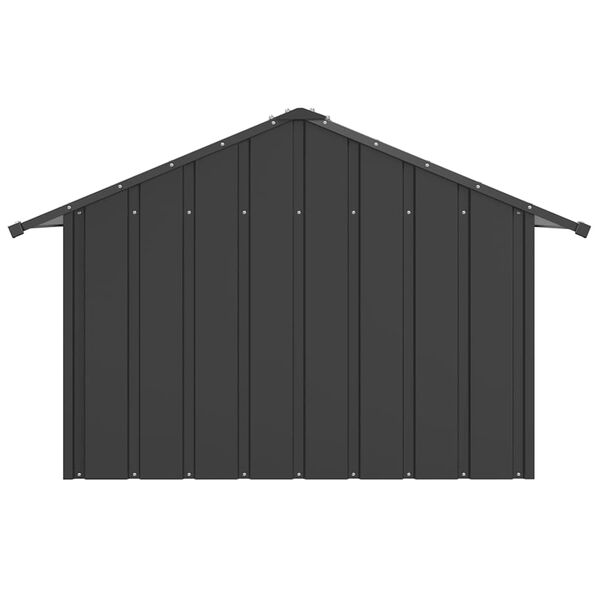 vidaXL Niche pour chien avec toit noir 83x130x85 cm acier galvanis&eacute;