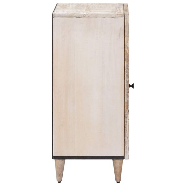 vidaXL Buffet avec porte Blanc 40 x 33,5 x 75 cm Bois de mangue massif