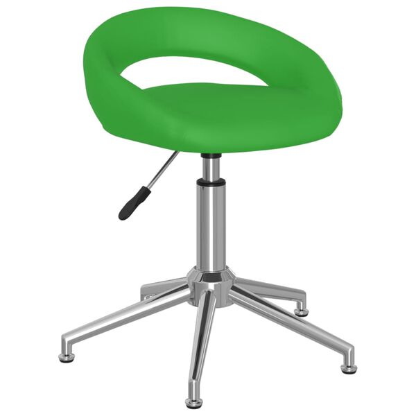 vidaXL Chaises &agrave; manger pivotantes lot de 2 vert similicuir