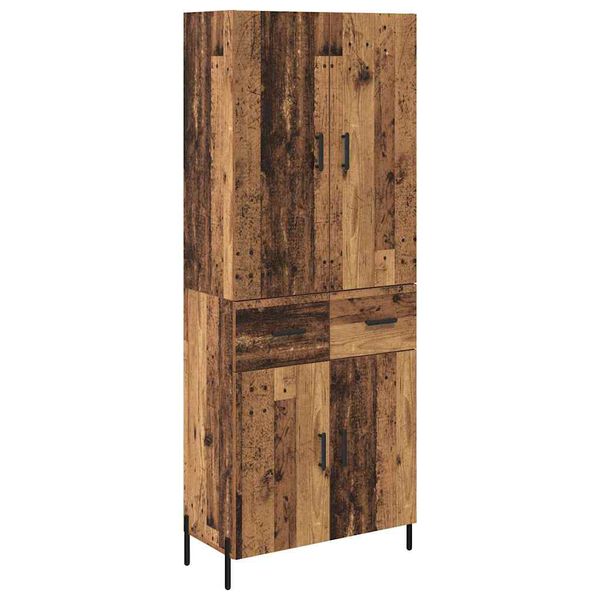 vidaXL Haut Armoire Bois Ancien 69,5 x 34 x 180 cm Bois d'ing&eacute;nierie