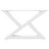 vidaXL Pieds de table basse 2 pi&egrave;ces Blanc 50 x (30-31,3) cm Acier