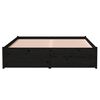 vidaXL Cadre de lit sans matelas noir bois massif 120x190 cm