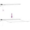 vidaXL Auvent R&eacute;tractable Blanc 350 x 250 cm Tissu et acier