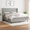 vidaXL Sommier &agrave; lattes de lit avec matelas Gris clair 180x200cm Tissu