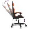 vidaXL Chaise de jeu pivotante Noir et orange Similicuir