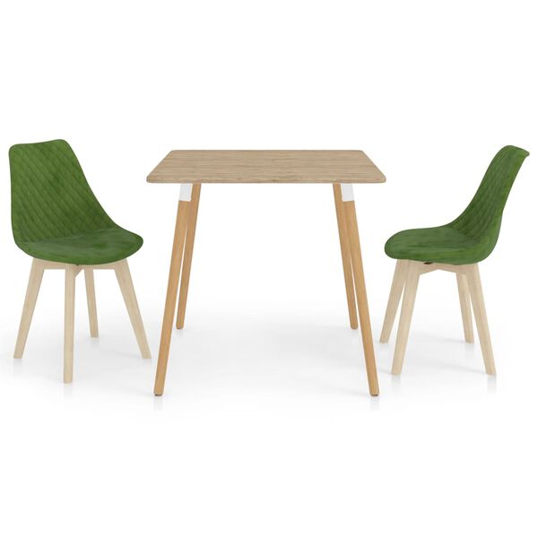 vidaXL Ensemble de salle à manger 3 pcs Vert clair
