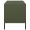 vidaXL Meuble TV vert olive 101,5x39x43,5 cm acier lamin&eacute; &agrave; froid