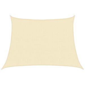 vidaXL Voile d'ombrage 160 g/m&sup2; Cr&egrave;me 4/5x3 m PEHD