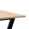 vidaXL Table à manger cadre en Y 180x90x75 cm bois de pin massif acier