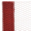 vidaXL Grillage Acier avec rev&ecirc;tement en PVC 25x0,5 m Rouge