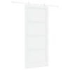 vidaXL Porte coulissante 93 x 211 cm Bois d'ing&eacute;nierie Blanc