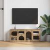 vidaXL Meuble TV Ch&ecirc;ne artisanal 100 x 35 x 40 cm Bois d'ing&eacute;nierie