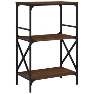 vidaXL Biblioth&egrave;que &agrave; 3 niveaux ch&ecirc;ne marron 59x35x90,5 cm