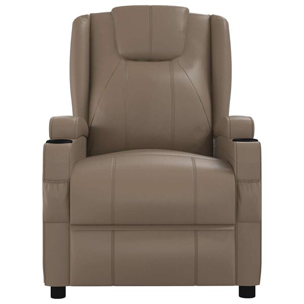 vidaXL Fauteuil de massage &eacute;lectrique Cappuccino Similicuir