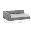 vidaXL Matelas de lit ergonomique de chien 60x42 cm Polaire aspect lin