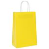 vidaXL Sacs en papier 50 pcs avec poign&eacute;es jaune 21x11x31 cm