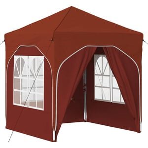 vidaXL Tente de f&ecirc;te pop-up 192 x 192 x 245 cm Terre cuite