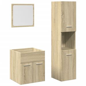vidaXL Ensemble de meubles de salle de bain 3 pcs ch&ecirc;ne sonoma