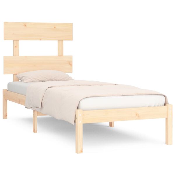 vidaXL Cadre de lit sans matelas 75x190 cm bois massif