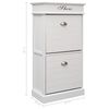 vidaXL Armoire &agrave; chaussures Blanc 50 x 28 x 98 cm Bois de Paulownia