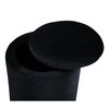 Venture Home Pouf Limpen 32x32x40 cm Velours Noir