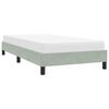 vidaXL Cadre de lit sans matelas gris clair 100x210 cm velours