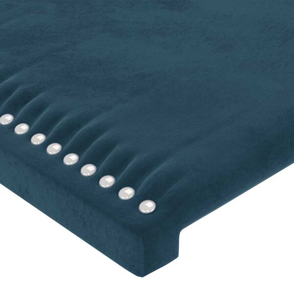 vidaXL T&ecirc;tes de lit Bleu fonc&eacute; 180 x 5 x 78/88 cm Velours