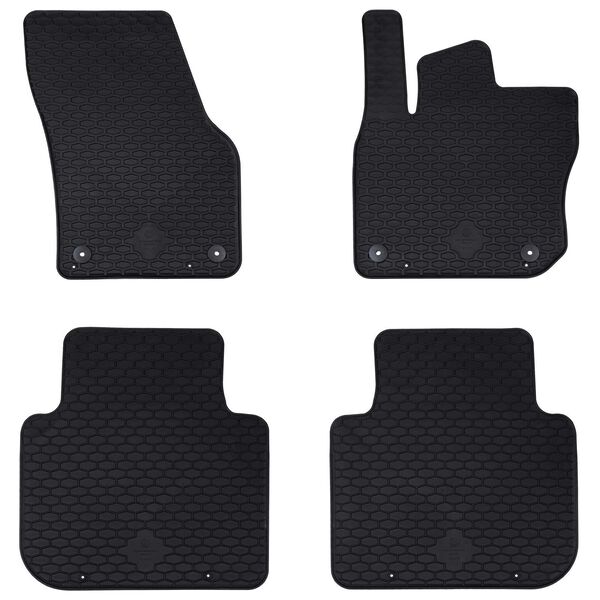 vidaXL Tapis de voiture 4 pcs Noir &Scaron;koda KODIAQ TDI Caoutchouc