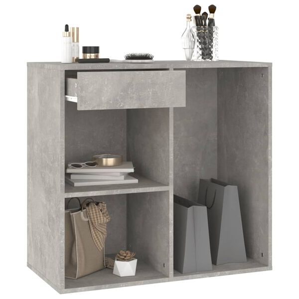 vidaXL Armoire à cosmétiques Gris béton 80x40x75 cm Bois d'ingénierie