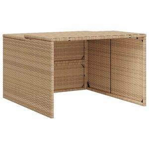 vidaXL Garage pour robot tondeuse beige 86x90x52/57 cm r&eacute;sine tress&eacute;e