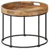 vidaXL Table basse Bois de manguier massif et acier 50x40 cm