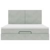 VidaXL Cadre de lit ottoman et matelas gris clair 180x200cm velours