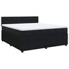 vidaXL Sommier &agrave; lattes de lit avec matelas Noir 180x200 cm Velours
