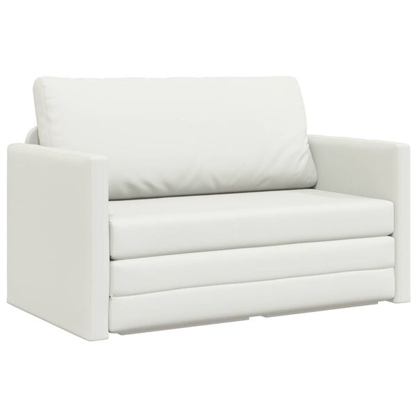 vidaXL Canap&eacute;-Lit 110cm Blanc Simili cuir