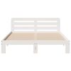 vidaXL Cadre de lit sans matelas blanc 120x190 cm bois de pin massif