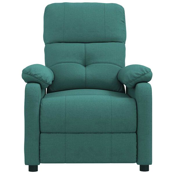 vidaXL Fauteuil inclinable Vert foncé Tissu