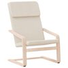 vidaXL Chaise de relaxation Cr&egrave;me Tissu