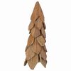 vidaXL Sapin de Noël avec support Marron 50 cm Bois de teck solide