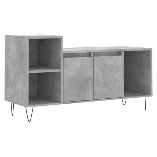 vidaXL Meuble TV Gris b&eacute;ton 100x35x55 cm Bois d'ing&eacute;nierie