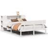 vidaXL Lit bibliothèque sans matelas blanc 135x190 cm bois pin massif